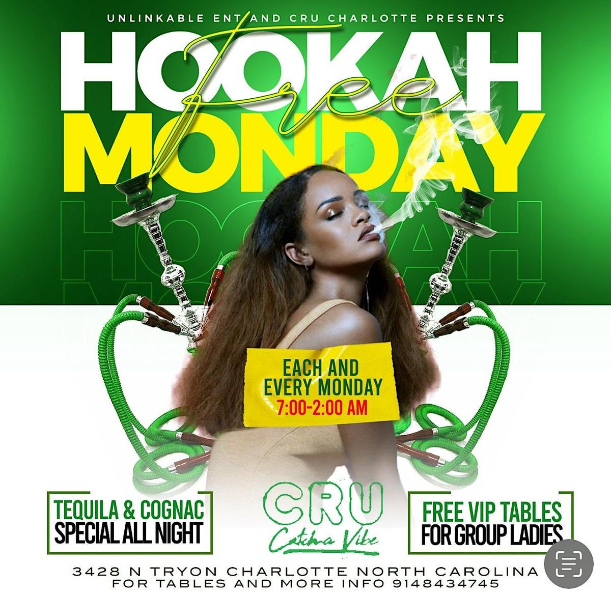 Free Hookah Monday x Monday Night Football