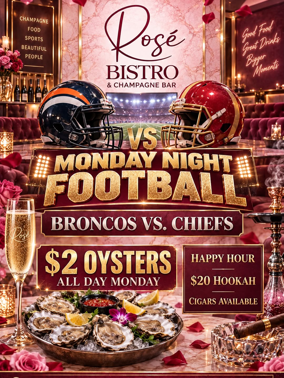 Monday Night Football at Rosé Bistro