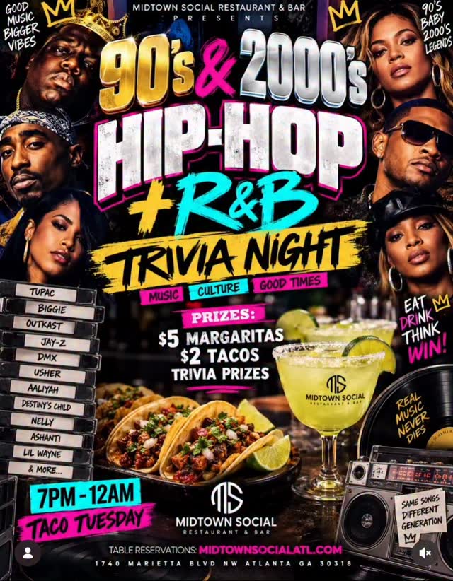 Trivia x Bingo x $2 Tacos x $5 Margaritas