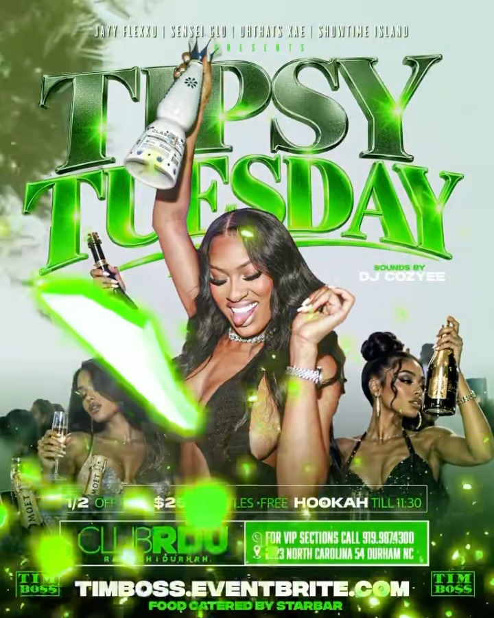 1/2 Off Everything Tuesday Night at CRU Lounge