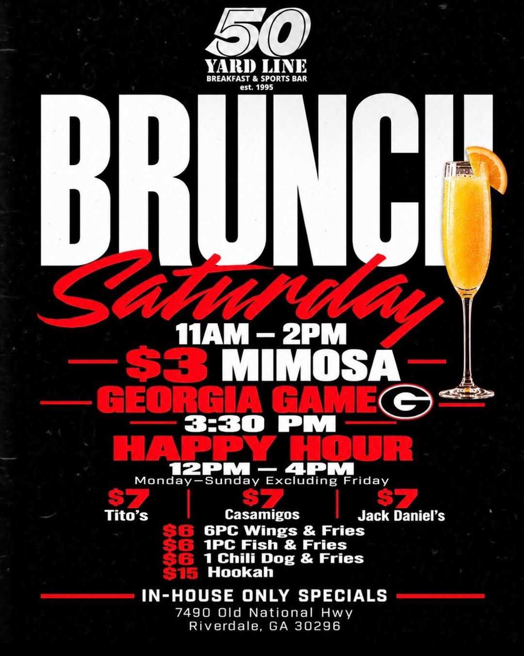 Brunch & Georgia Game Day at 50 Yard Line